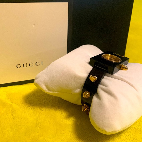 Gucci Plaxiglass & Stainless Steel Skeleton Stud Quart Watch - Picture 5 of 12